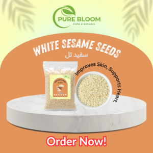 white sesame seeds سفید تل